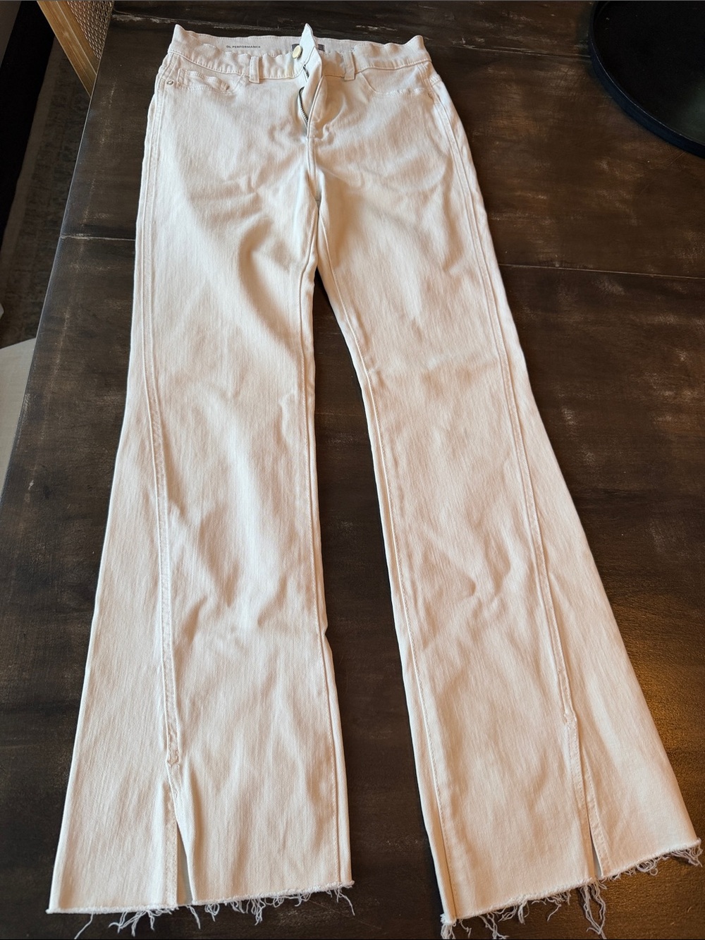 Women’s Cream Flared Jeans